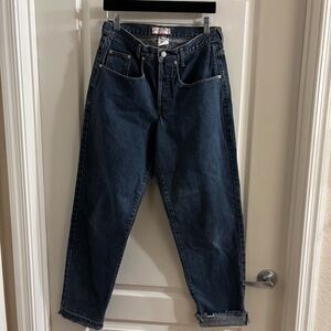 Vintage Guess Women's Blue Straight Leg Jeans
